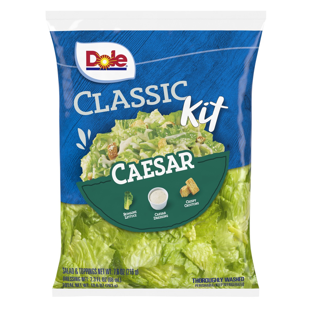 slide 1 of 11, Dole Caesar Classic Salad Kit, 10 oz