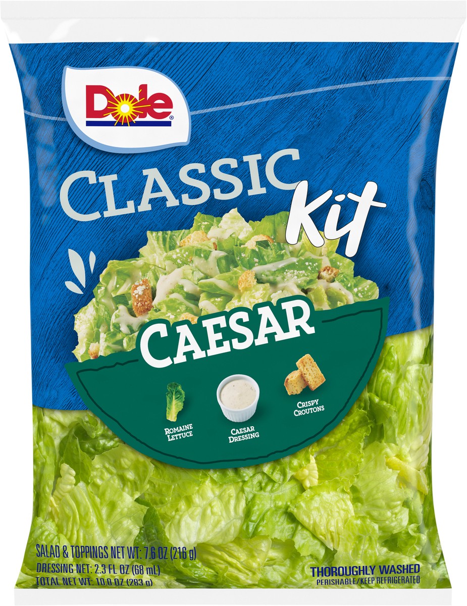 slide 6 of 11, Dole Caesar Classic Salad Kit, 10 oz