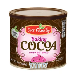 Our Family Unsweetened Cocoa Powder For Baking - 8 oz