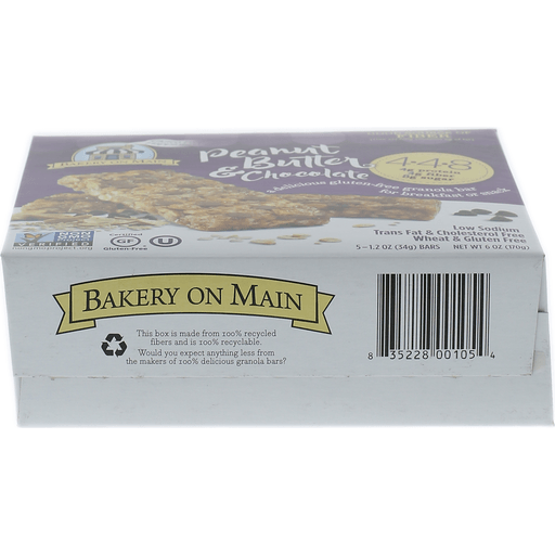 slide 3 of 7, Bakery on Main Organic 5 Pack Soft & Chewy Peanut & Butter Chocolate Granola Bars 5 ea, 5 ct