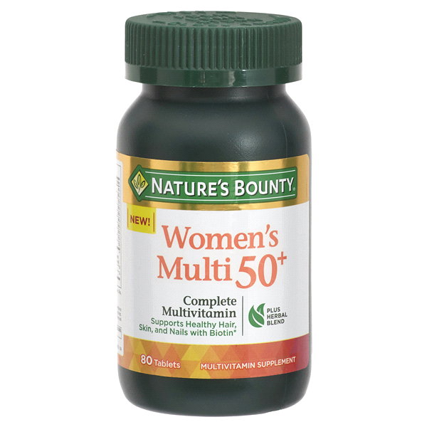 slide 1 of 1, Nature's Bounty Womens 50+ Multi Vitamins, 80 ct