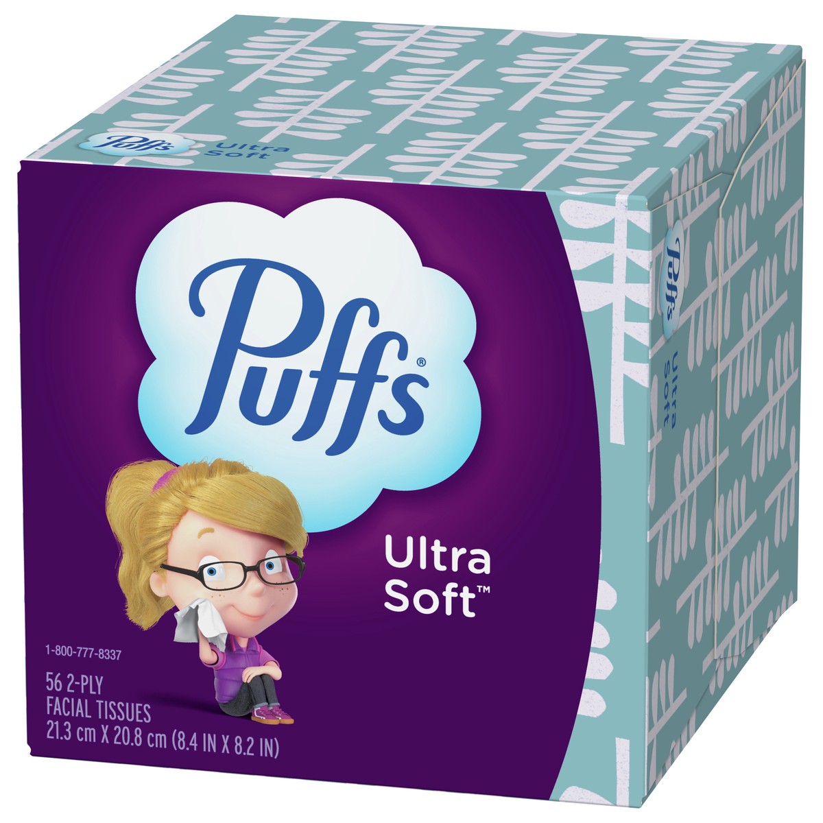 slide 6 of 8, Puffs Ultra Soft Facial Tissues, 1 Cube, 56 Facial Tissues Per Box, 56 ct