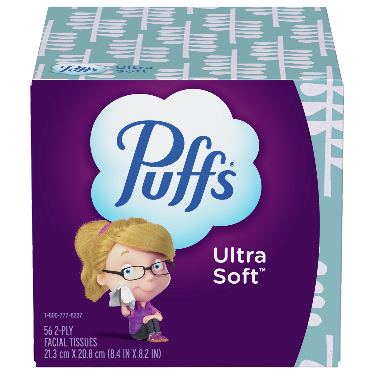 slide 8 of 8, Puffs Ultra Soft Facial Tissues, 1 Cube, 56 Facial Tissues Per Box, 56 ct