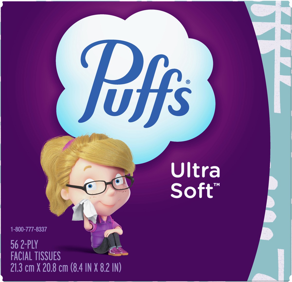 slide 4 of 8, Puffs Ultra Soft Facial Tissues, 1 Cube, 56 Facial Tissues Per Box, 56 ct