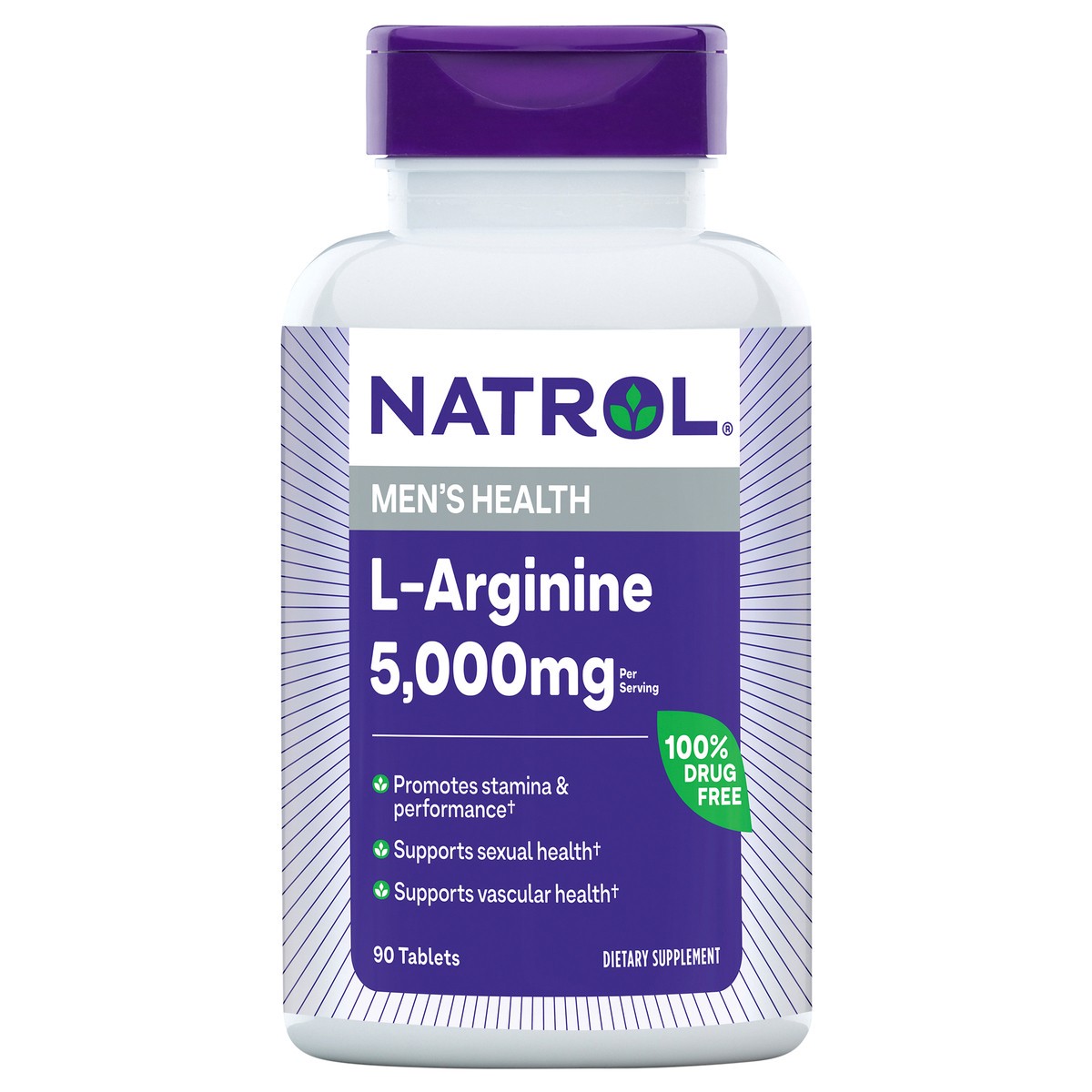 slide 1 of 14, Natrol L-Arginine Tablets, Dietary Supplement Promotes Stamina and Performance, Supports Vascular Health, Contains Nitric Oxide with B Vitamin Complex, Amino Acid, Extra Strength, 3,000mg, 90 Count, 90 ct