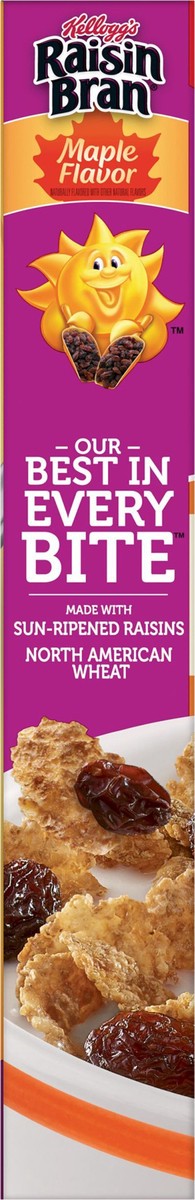 slide 9 of 9, Raisin Bran Kellogg's Raisin Bran Cold Breakfast Cereal Maple Flavor, 15.2oz Box, 1 Box, 15.2 oz