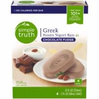 slide 1 of 1, Simple Truth Frozen Chocolate Fudge Greek Yogurt Bars, 4 ct; 3 fl oz