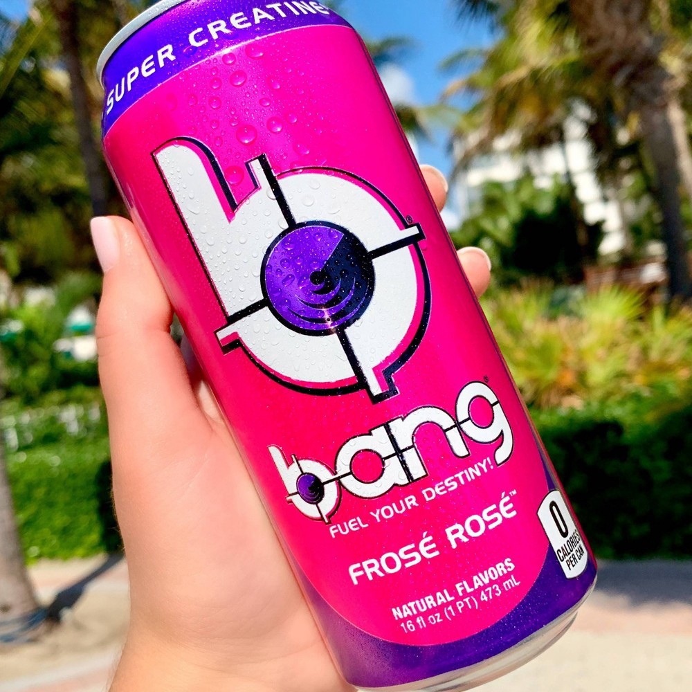 slide 3 of 4, Bang Potent Brain And Body Fuel Frose Rose Natural Flavors 16 Fl Oz 4 Count Can, 64 oz