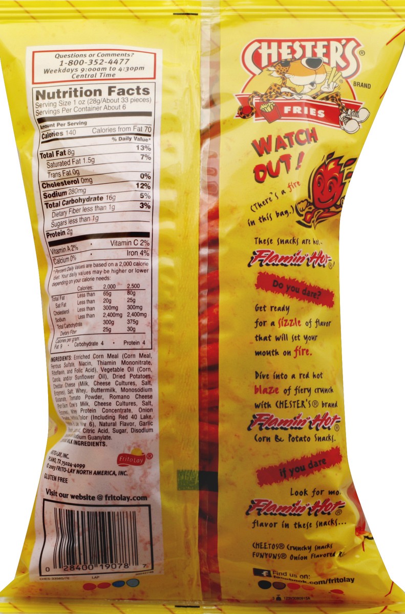 slide 2 of 6, Chester's Flmin'Hot Fries, 5.75 oz