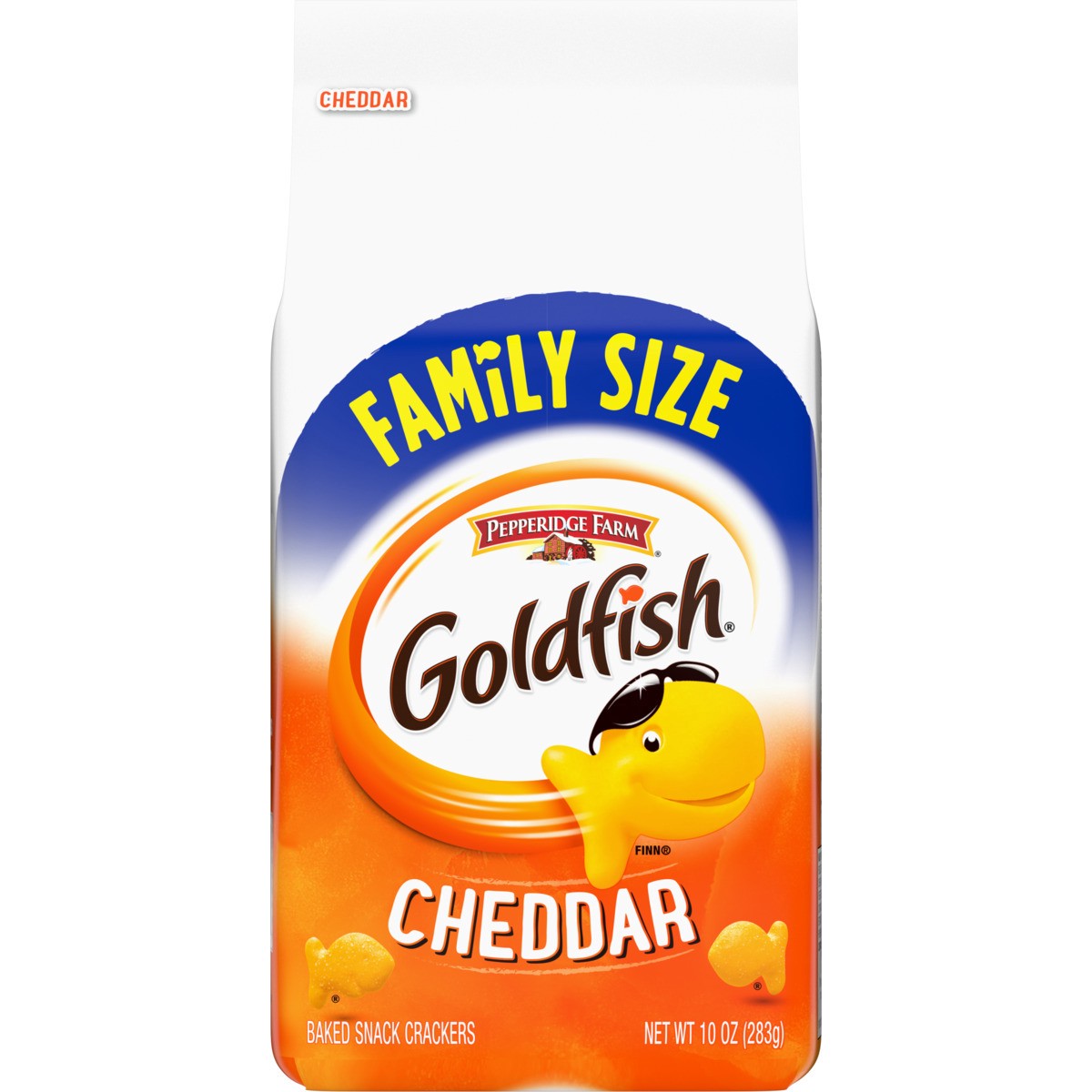 slide 1 of 9, Pepperidge Farm Goldfish Crackers, Cheddar Crackers, Family Size, 10 Oz Bag, 10 oz