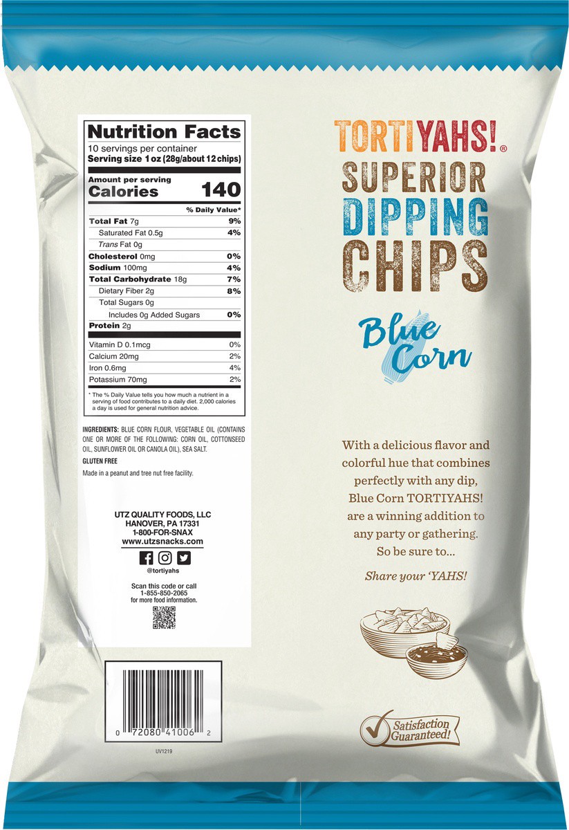 slide 7 of 7, Tortiyahs! Blue Corn Superior Sea Salt Dipping Chips 10 oz, 10 oz