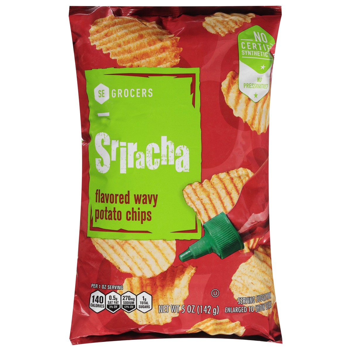 slide 1 of 1, SE Grocers Potato Chips Sriracha, 5 oz