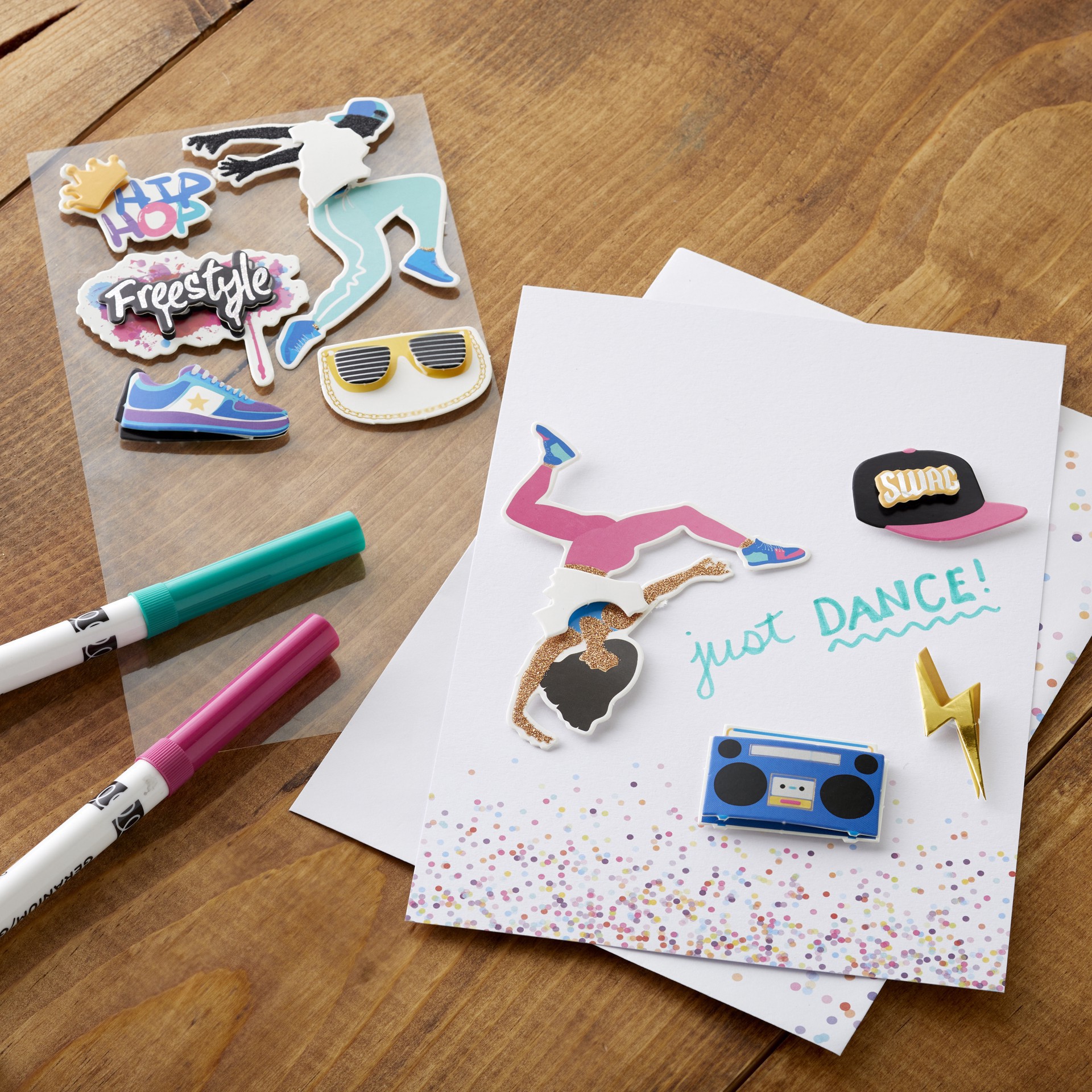 slide 5 of 6, Hip Hop Dance Stickers By Recollections, 4 in x 7 in