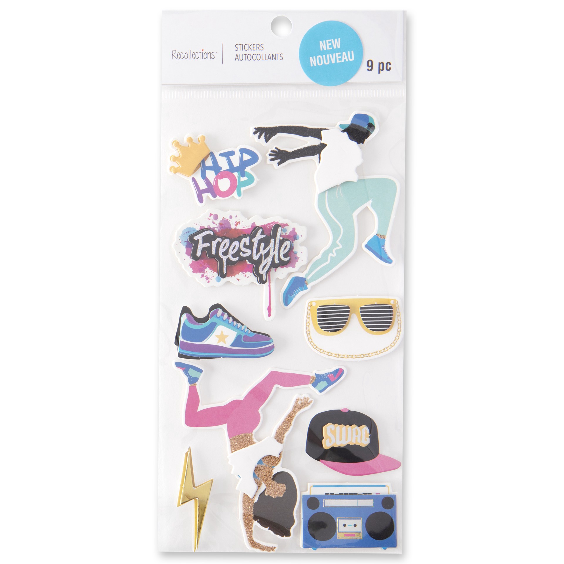 slide 2 of 6, Hip Hop Dance Stickers By Recollections, 4 in x 7 in