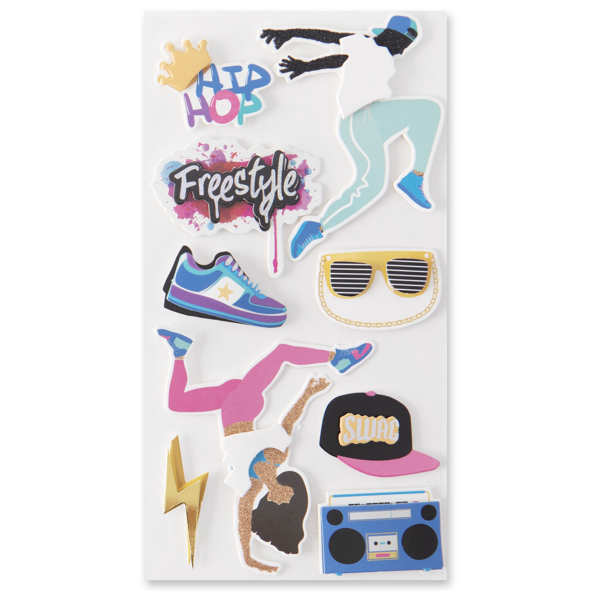 slide 4 of 6, Hip Hop Dance Stickers By Recollections, 4 in x 7 in
