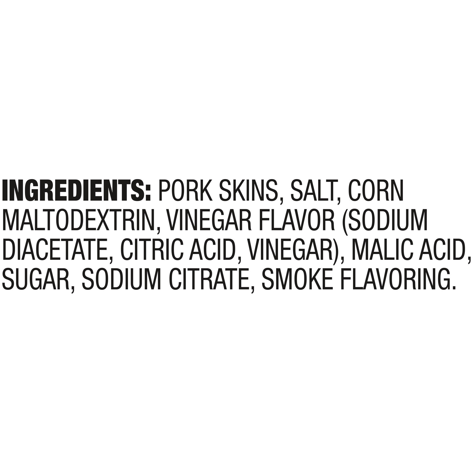slide 5 of 6, Tom's Vinegar Flavored and Salt Fried Pork Skins, 2.370 oz