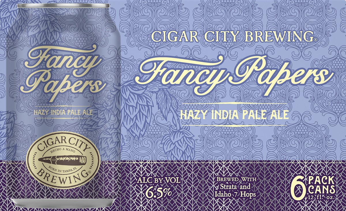 slide 3 of 7, Cigar City Fancy Papers Hazy IPA 6 Pack 12 fl oz Can, 12 oz