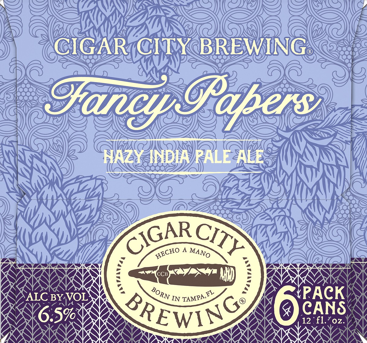 slide 7 of 7, Cigar City Fancy Papers Hazy IPA 6 Pack 12 fl oz Can, 12 oz