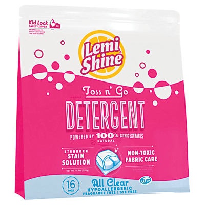 slide 1 of 1, Lemi Shine All Clear Hypoallergenic Laundry Detergent Pods, 16 ct