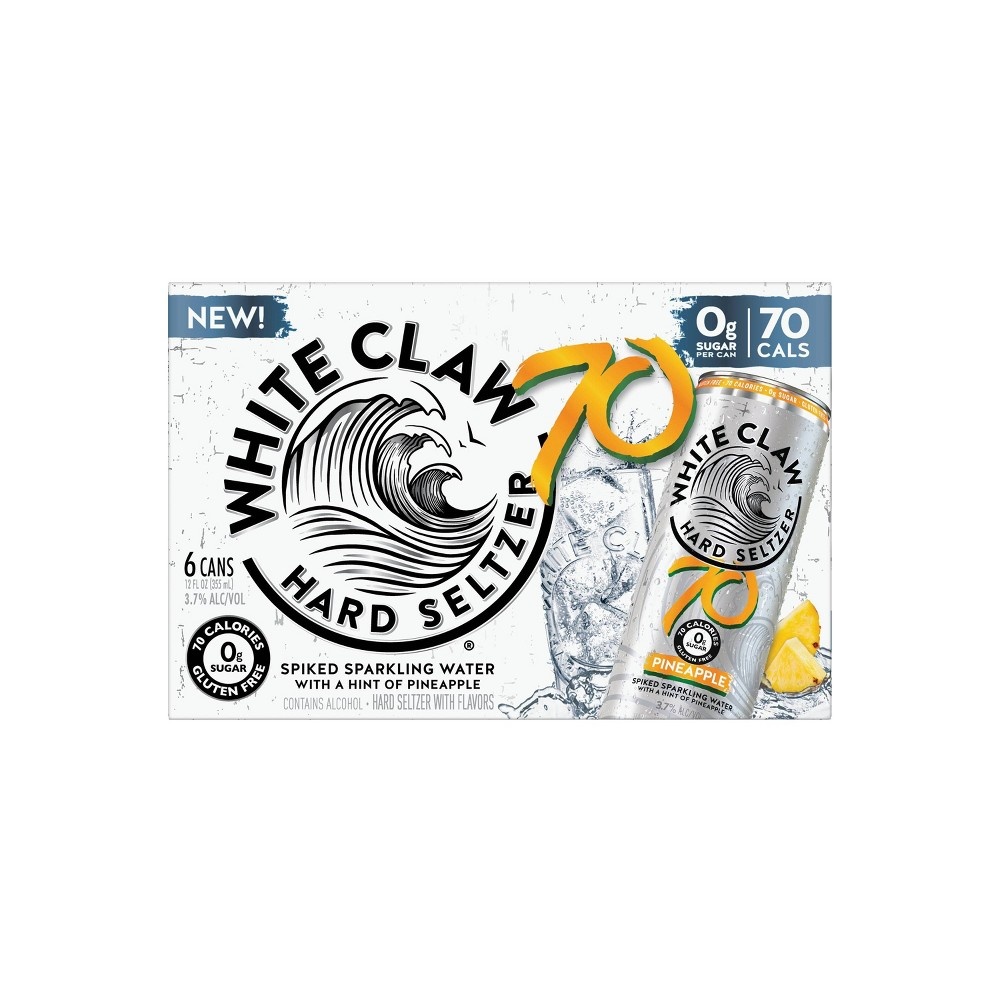 White Claw 70 Pineapple 6 ct; 12 oz Shipt