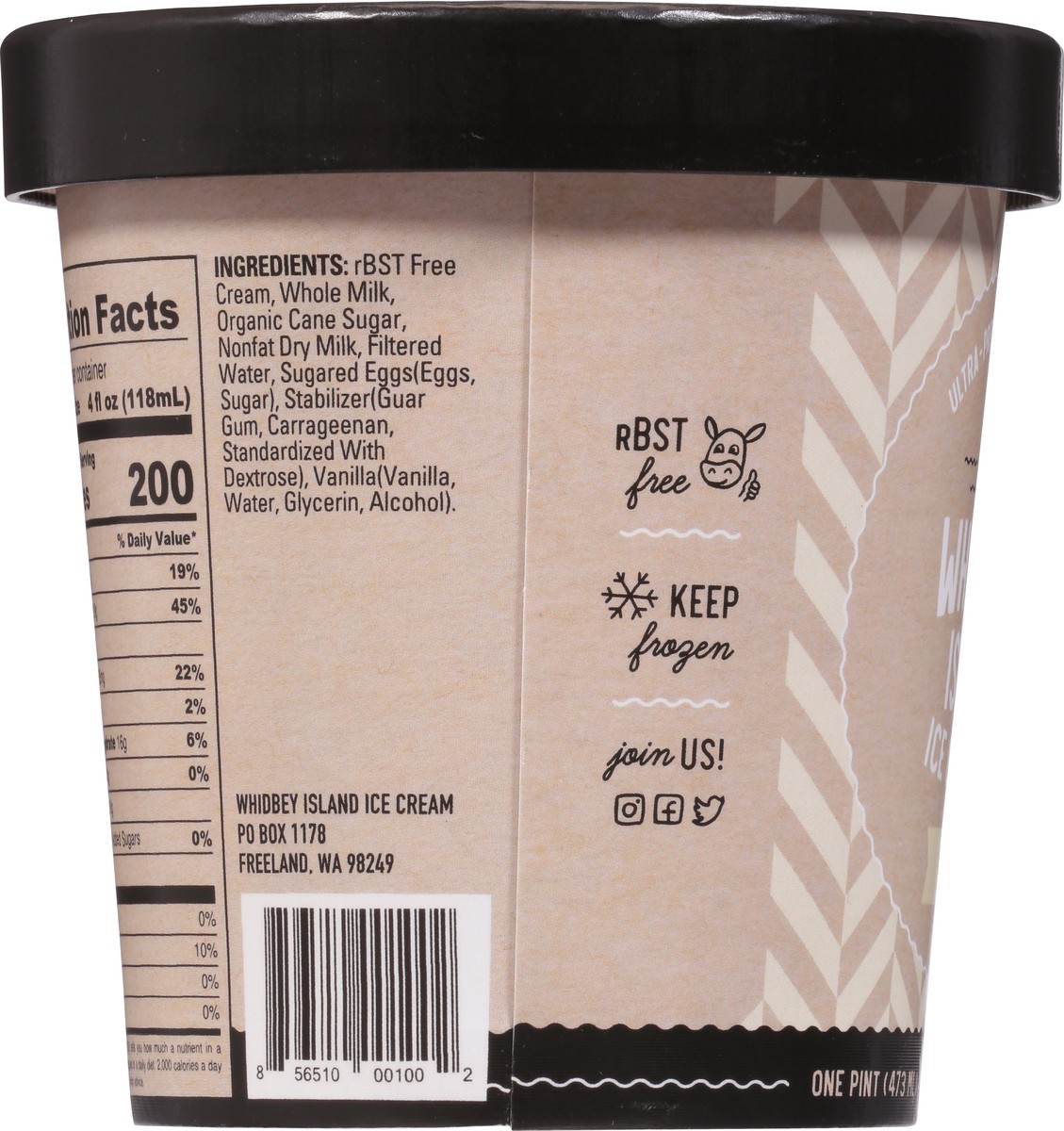 slide 5 of 9, Whidbey Island Ice Cream Co Vanilla Ice Cream 1 pt, 1 pint