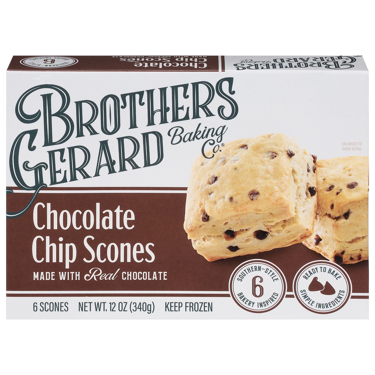 slide 10 of 13, Brothers Gerard Baking Co. Chocolate Chip Scones 6 ea, 6 ct