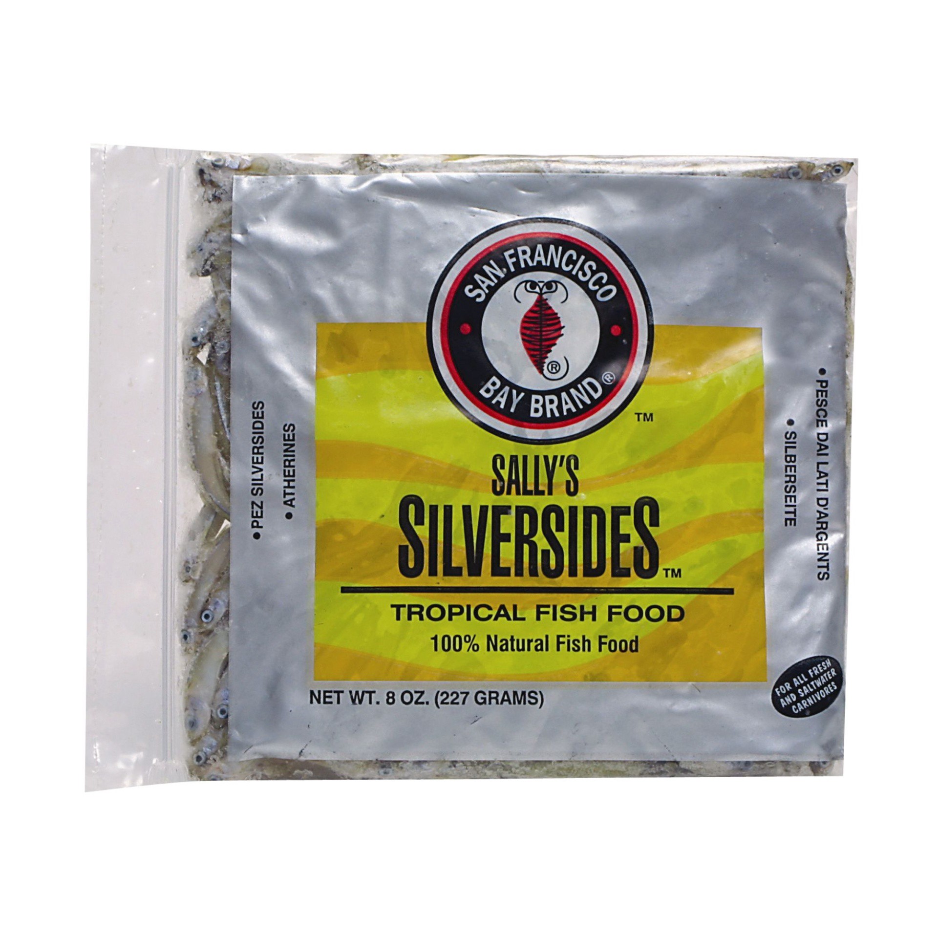 slide 1 of 1, SF Bay Coffee  Sally's Frozen Silversides Tropical Fish Food, 8 oz