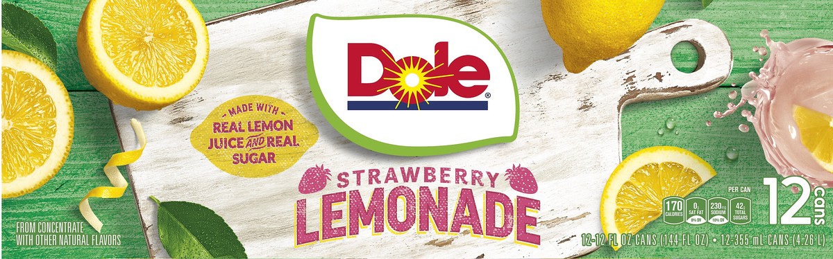 slide 2 of 4, Dole Strawberry Lemonade 12 ea, 12 ct