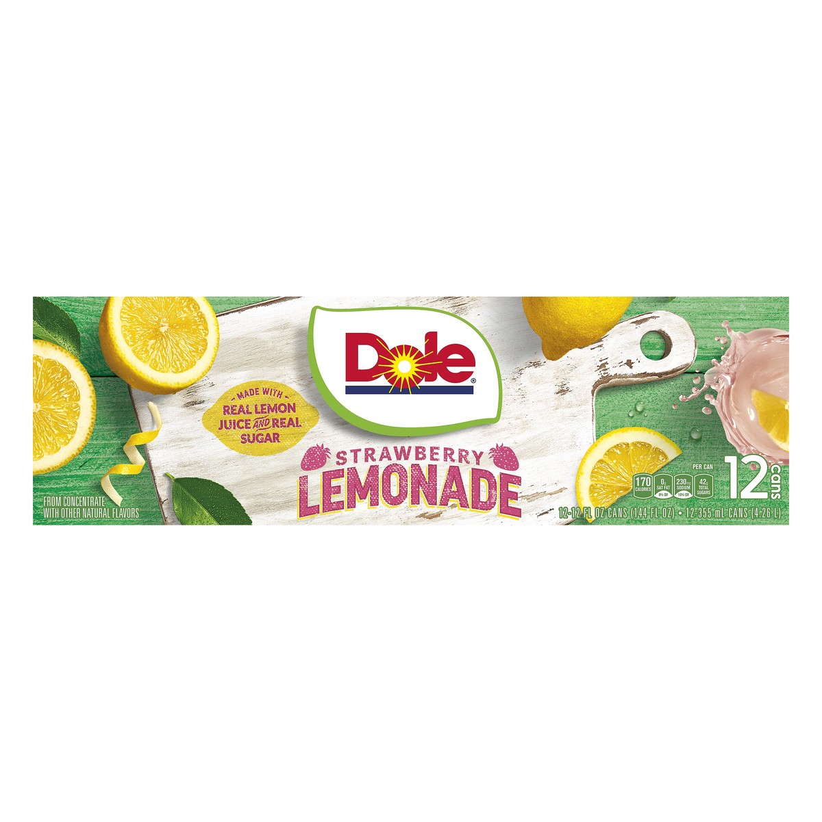 slide 1 of 4, Dole Strawberry Lemonade 12 ea, 12 ct