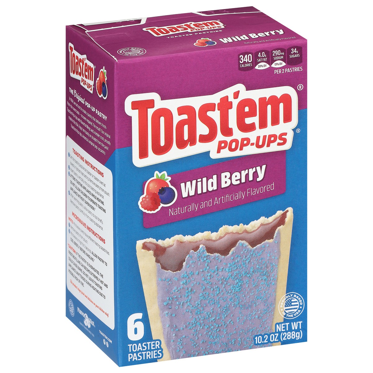 slide 4 of 9, Toast'em Pop-ups Wild Berry Toaster Pastries 6 ea, 6 ct