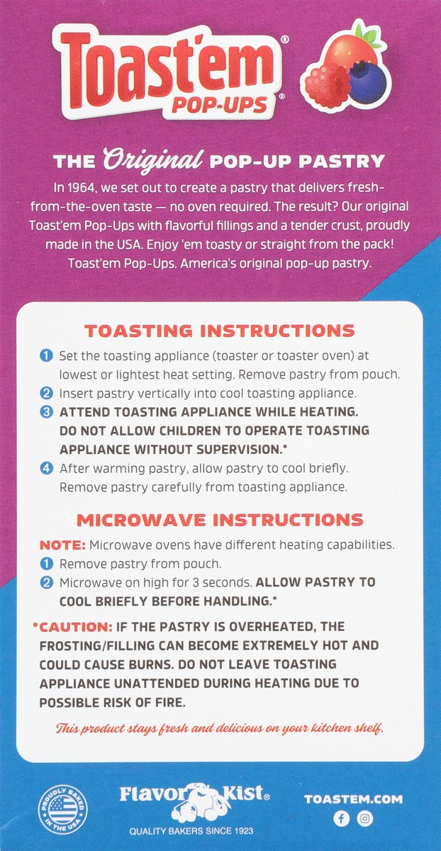 slide 5 of 9, Toast'em Pop-ups Wild Berry Toaster Pastries 6 ea, 6 ct