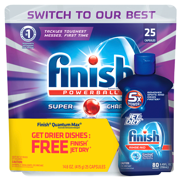 slide 1 of 1, Finish Quantum Dishwasher Detergent, 25 ct