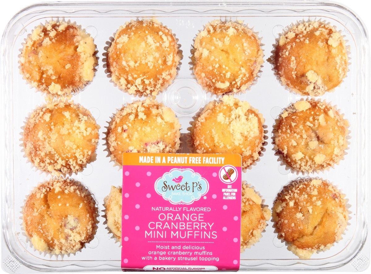 slide 1 of 9, Sweet P's Bake Shop Orange Cranberry Mini Muffins 10.3 oz, 10.3 oz