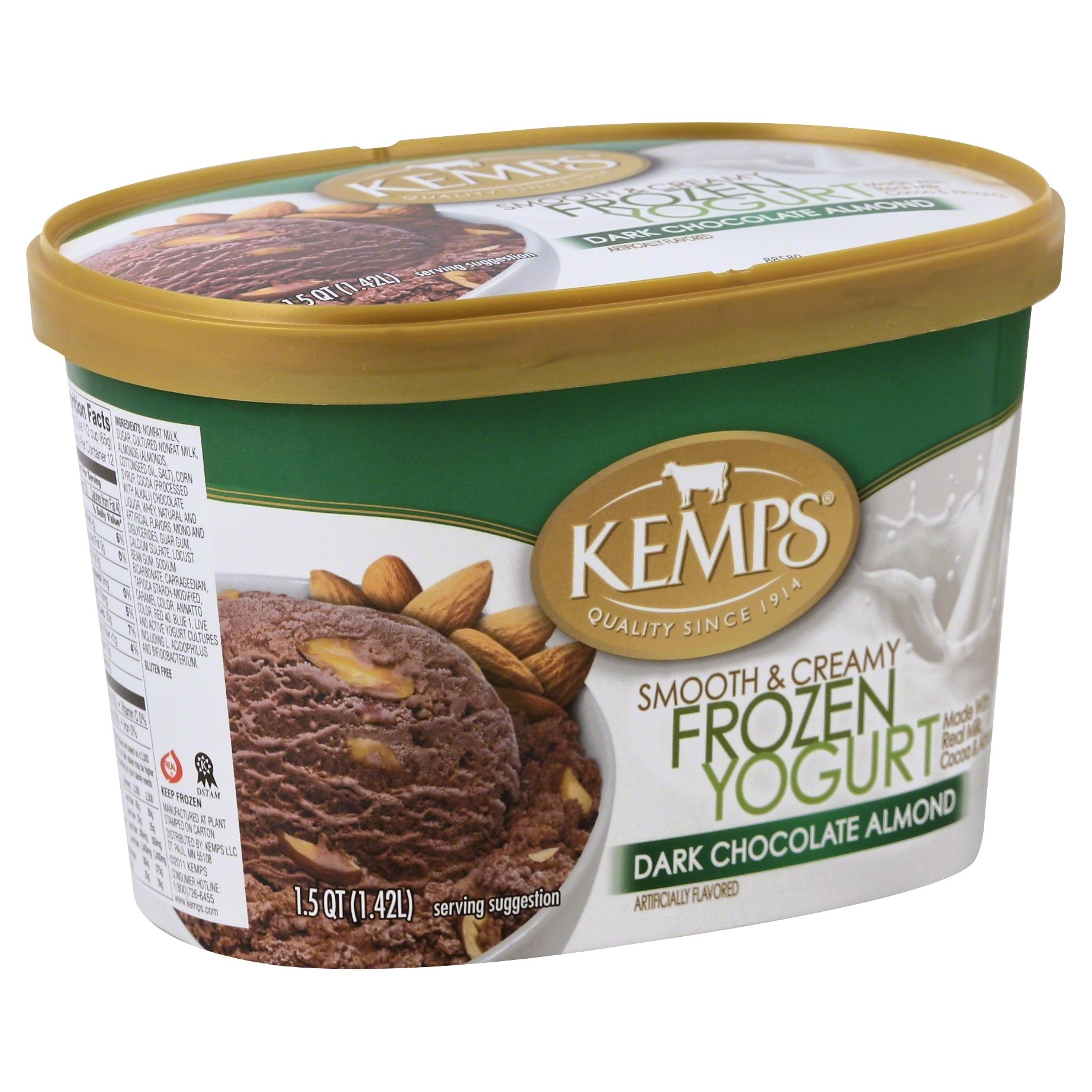 slide 1 of 4, Kemps Frozen Yogurt 1.5 qt, 48 fl oz