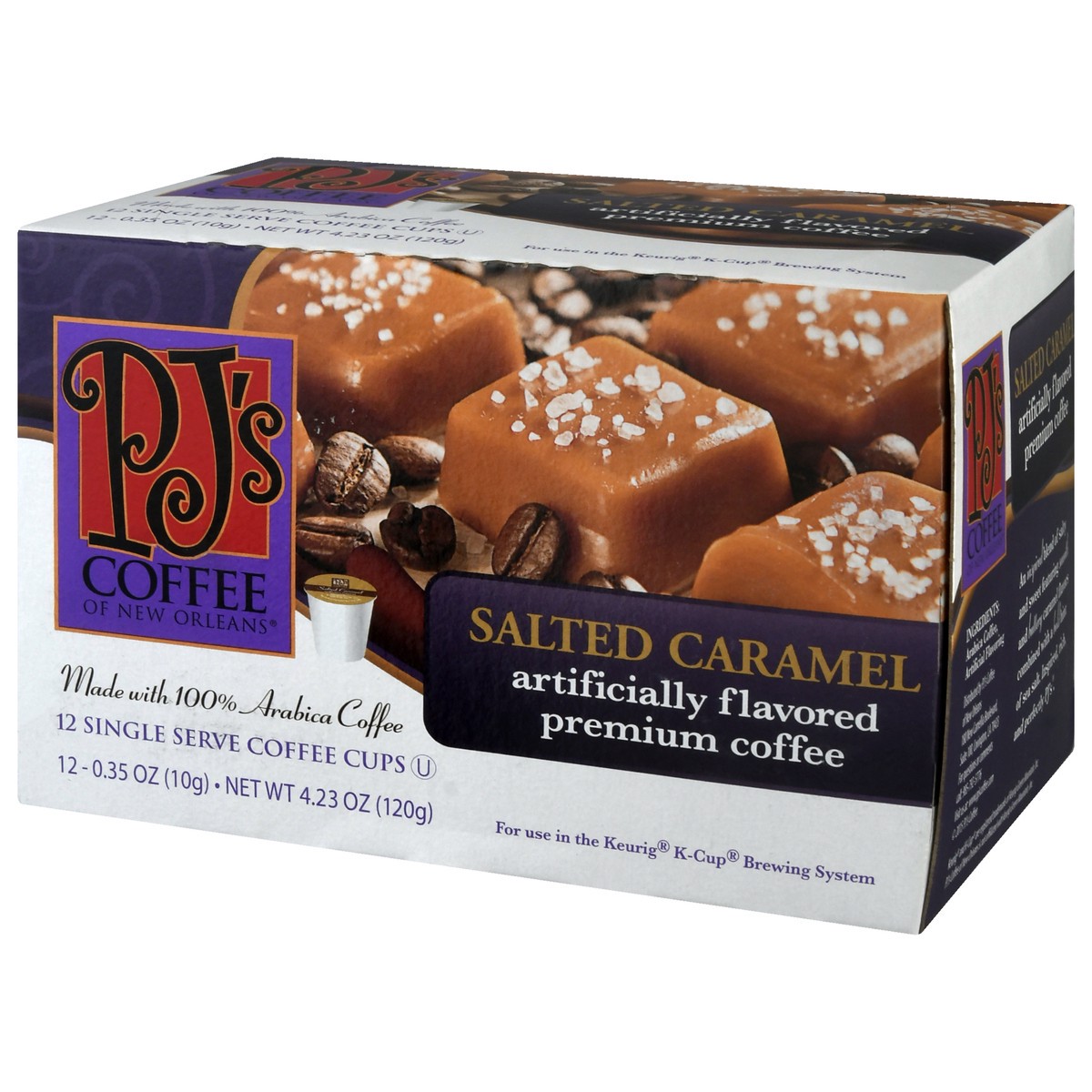 slide 2 of 9, PJ's Coffee of New Orleans Single Serve Cups Salted Caramel Coffee- 12 ct, 12 ct