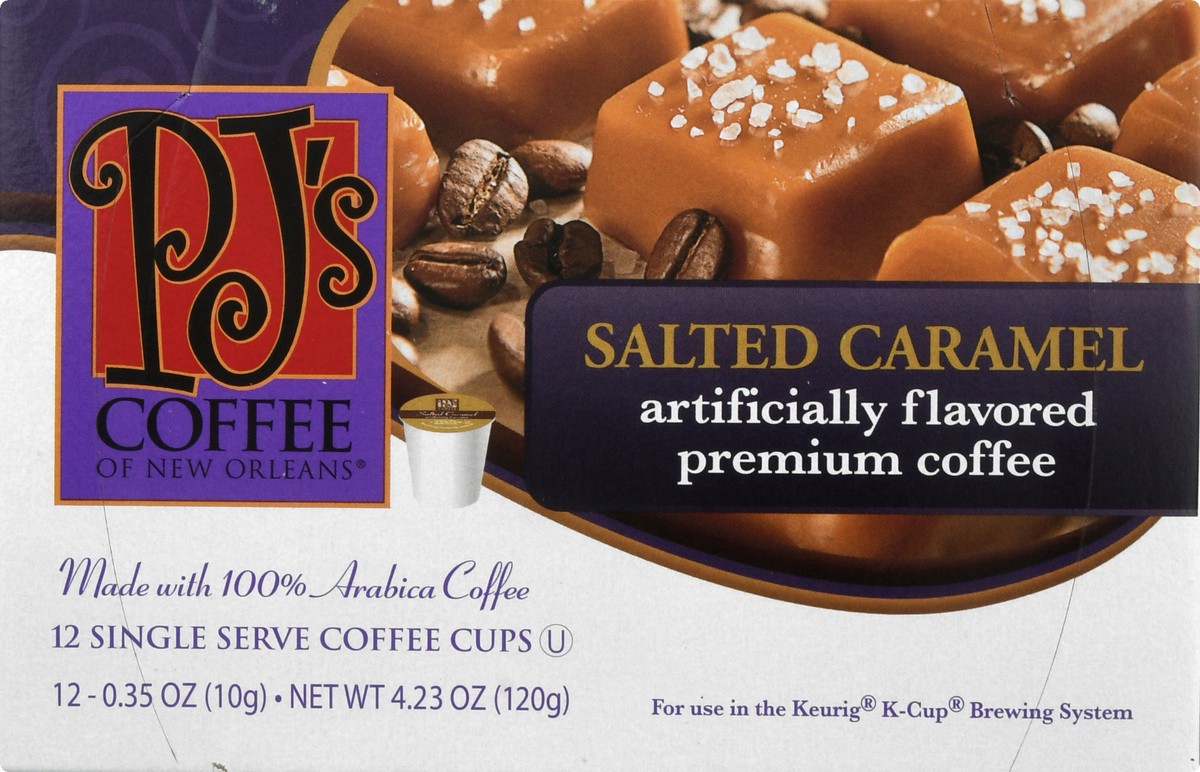 slide 9 of 9, PJ's Coffee of New Orleans Single Serve Cups Salted Caramel Coffee- 12 ct, 12 ct