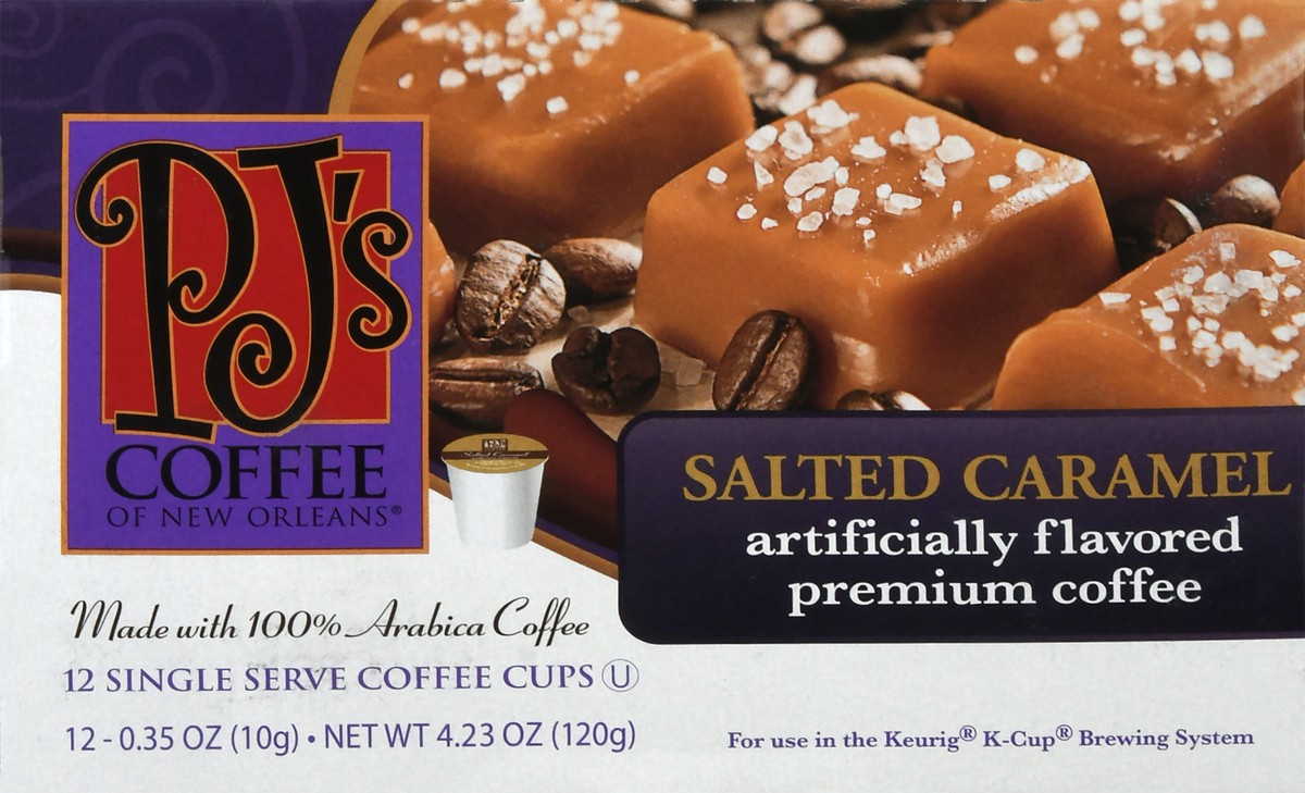 slide 5 of 9, PJ's Coffee of New Orleans Single Serve Cups Salted Caramel Coffee- 12 ct, 12 ct