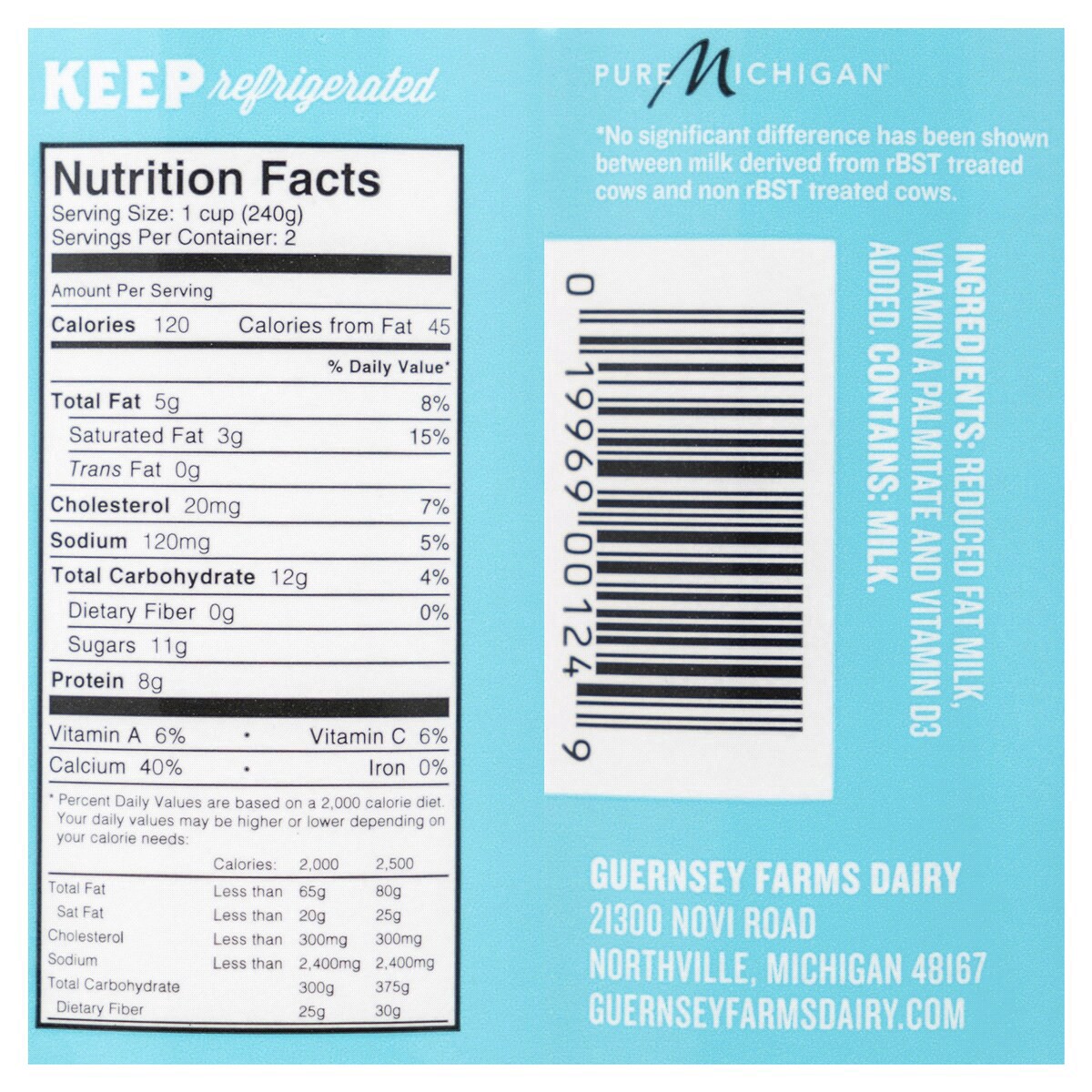 slide 2 of 5, Guernsey Farms Dairy Lowfat 16 Oz, 16 oz