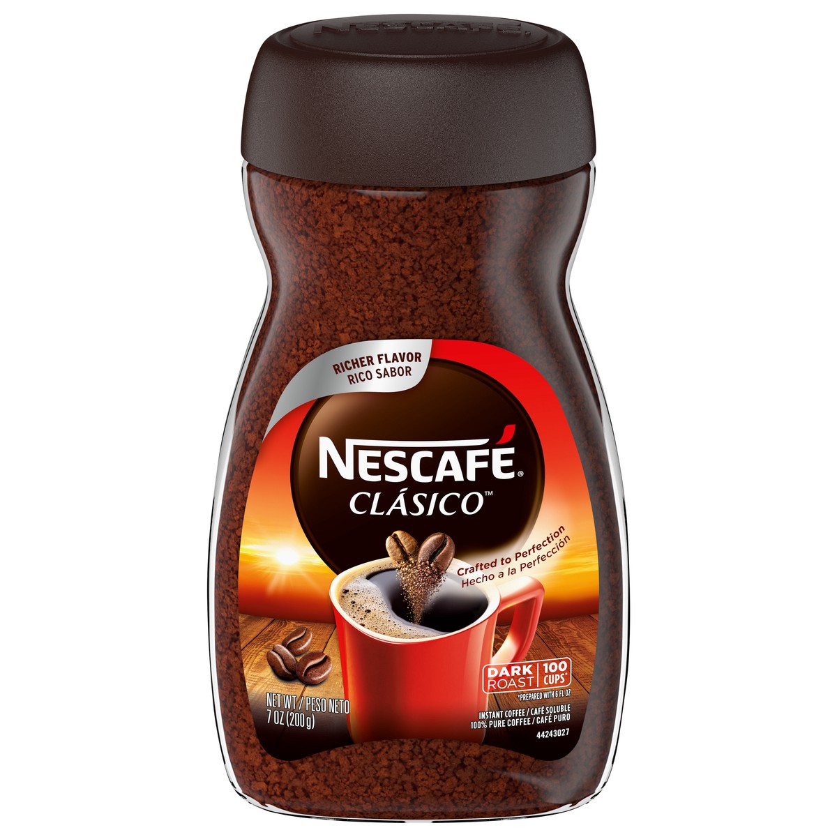 slide 1 of 9, Nescafé Clasico Dark Roast Instant Coffee 7 oz, 7 oz