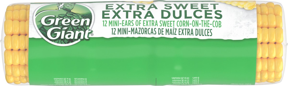 slide 5 of 12, Green Giant Extra Sweet Corn-on-the-Cob Mini Ears, 12 oz, 12 ct