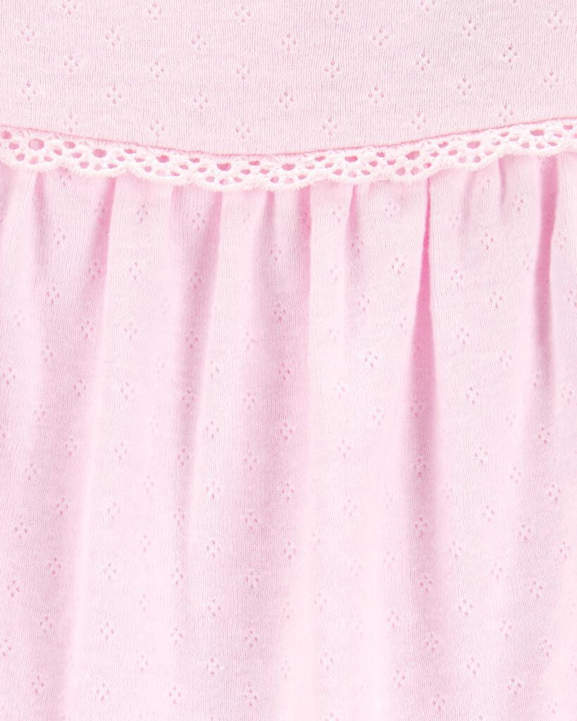 slide 2 of 2, Oshkosh Baby Cotton Pointelle Bodysuit Pink 18M, 1 ct