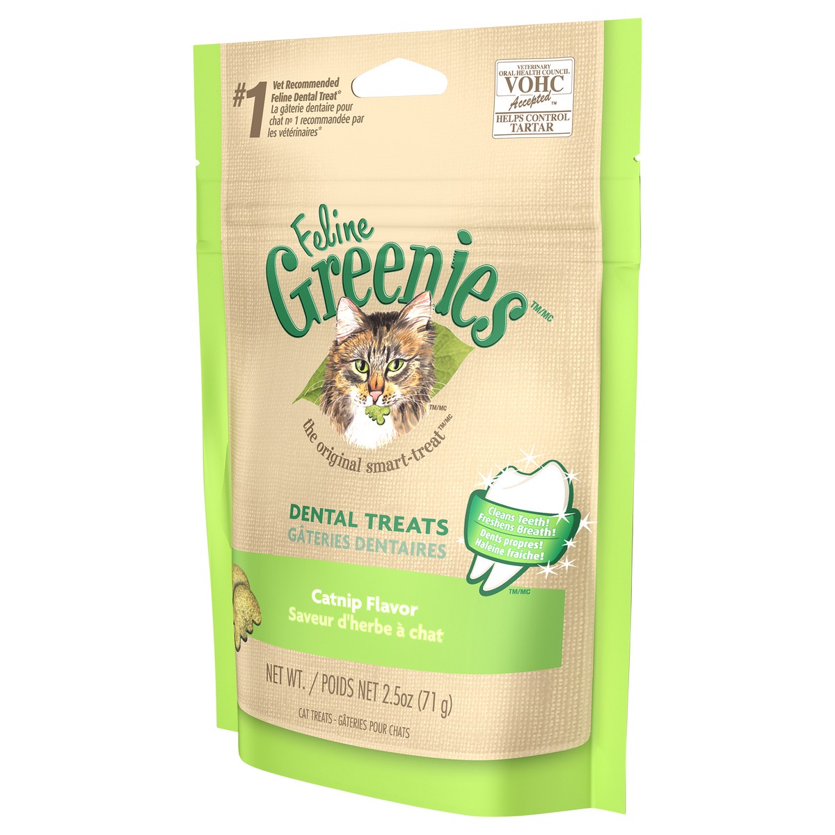 slide 1 of 12, Greenies Catnip Flavor Dental Cat Treat, 2.5 oz