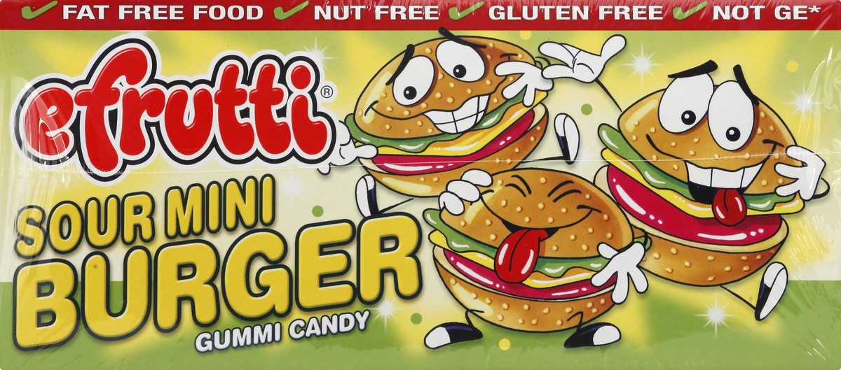 slide 5 of 10, eFrutti Sour Mini Burger Gummi Candy 60 ea, 60 ct