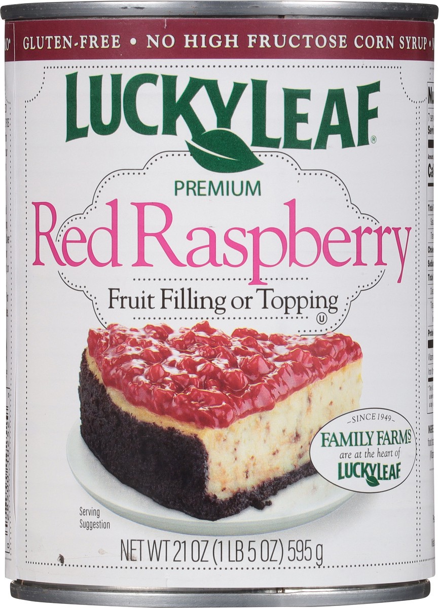 slide 3 of 9, Lucky Leaf Premium Red Raspberry Fruit Filling 21 oz, 21 oz