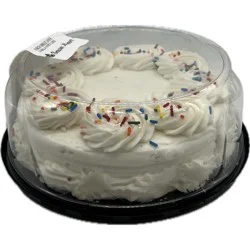 Vanilla Party Cake, 8 Inch Single Layer
