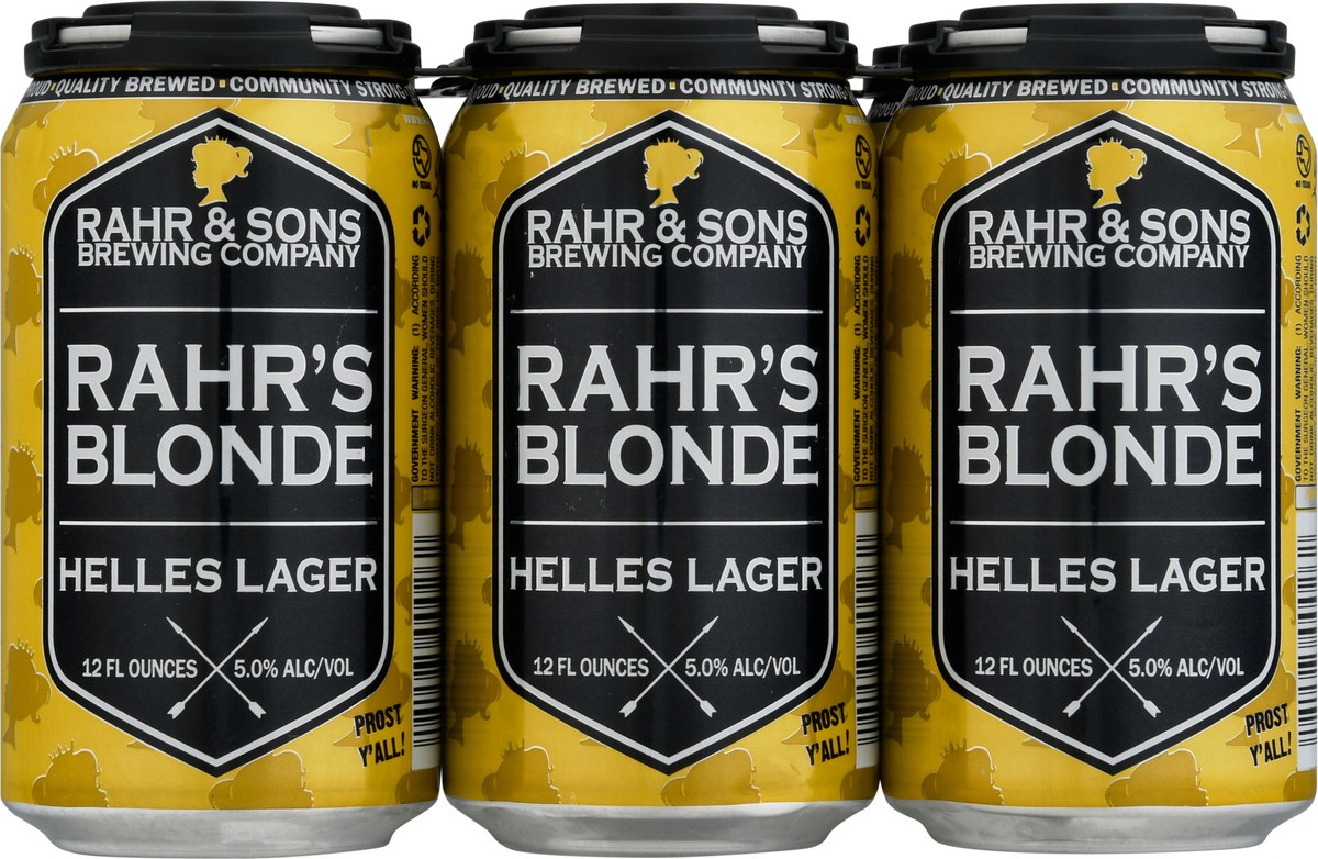 slide 9 of 12, Rahr & Sons Brewing Company Blonde Ale 6 Pack 12 Ounce Cans, 6 ct; 12 oz