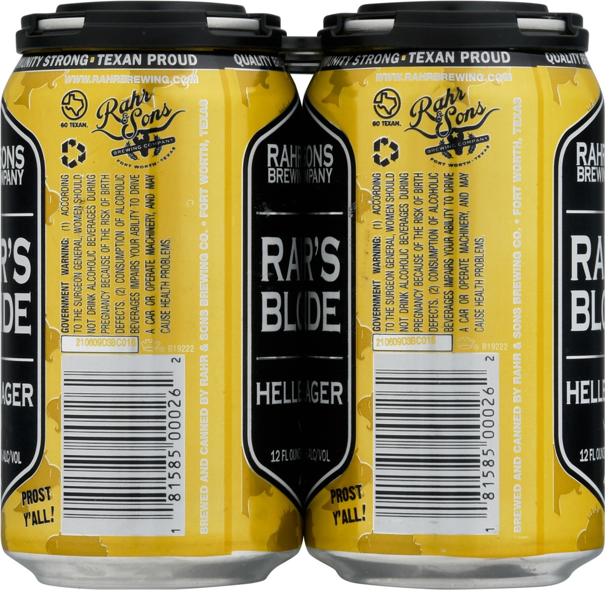 slide 8 of 12, Rahr & Sons Brewing Company Blonde Ale 6 Pack 12 Ounce Cans, 6 ct; 12 oz