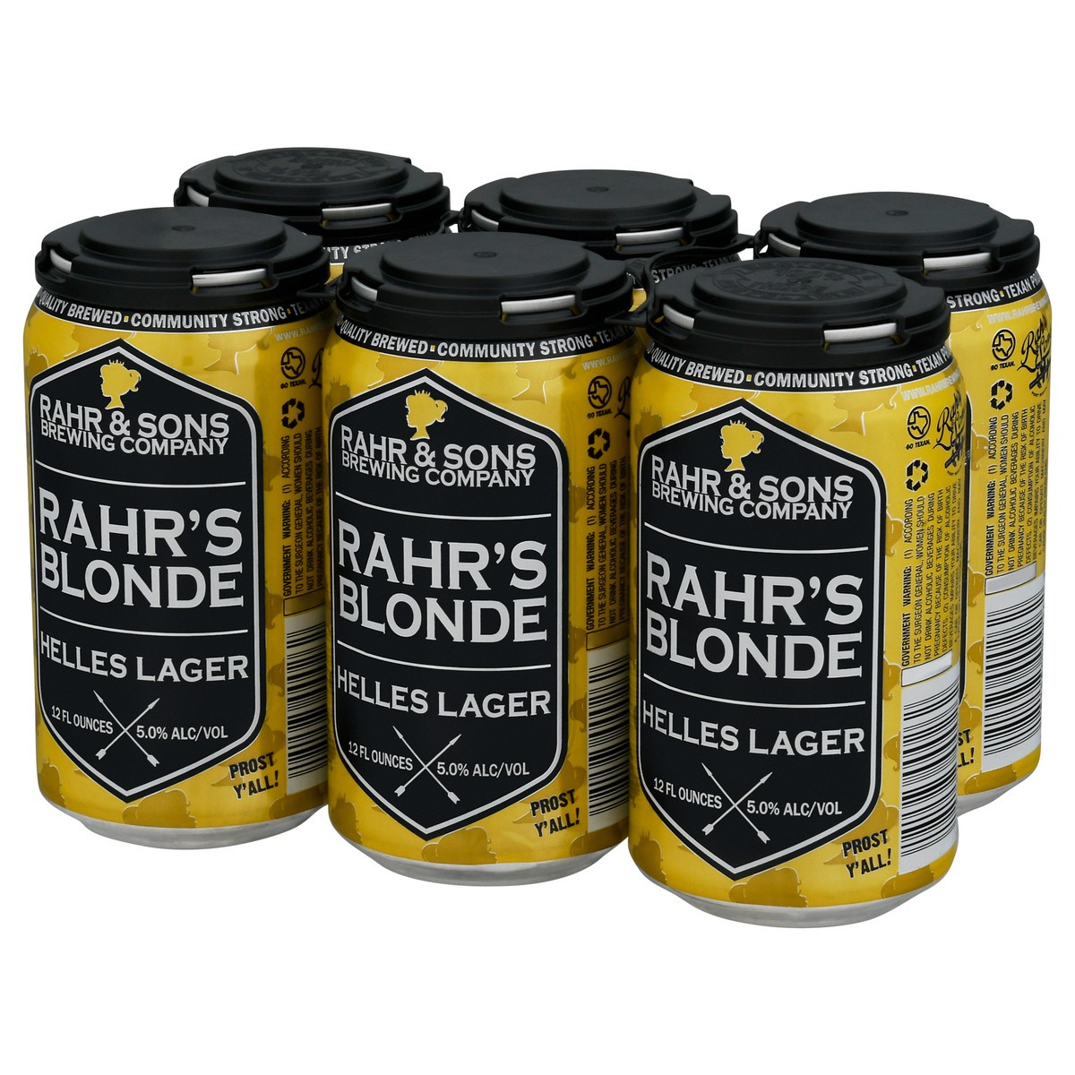 slide 7 of 12, Rahr & Sons Brewing Company Blonde Ale 6 Pack 12 Ounce Cans, 6 ct; 12 oz
