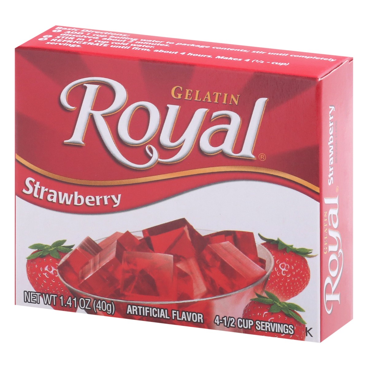 slide 3 of 9, Royal Strawberry Gelatin 1.41 oz, 1.41 oz