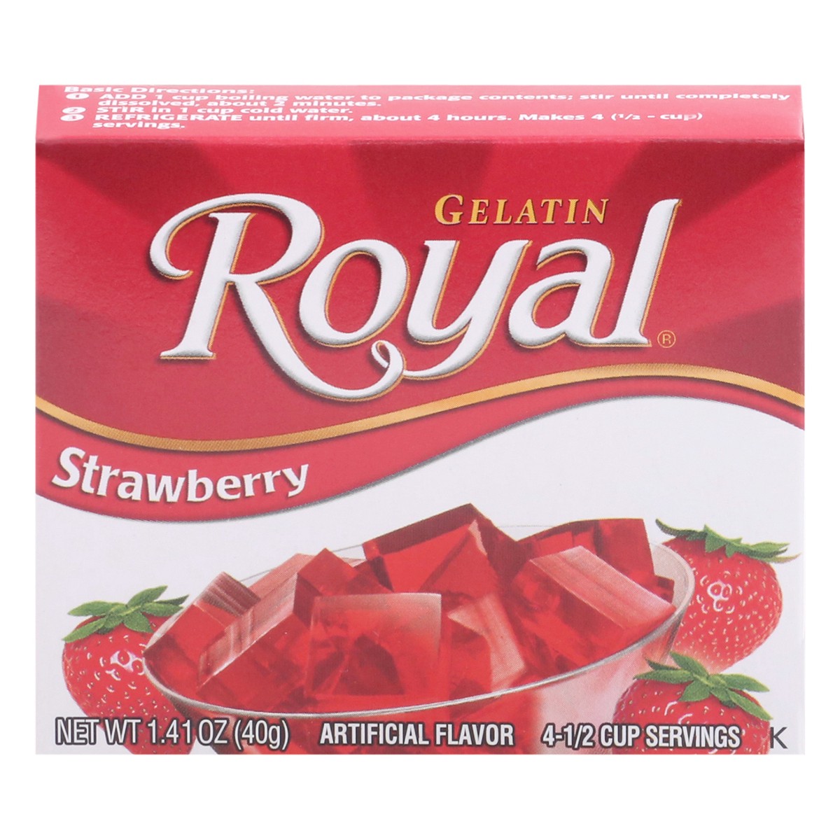 slide 1 of 9, Royal Strawberry Gelatin 1.41 oz, 1.41 oz